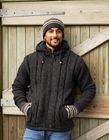 JACKETS.  Beautifully hand knit, lined pure wool jackets with detachable hoods.